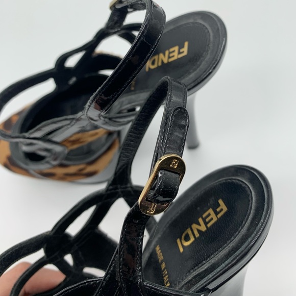 Fendi Animal Print Calf Hair Sky High Stiletto‎ Sandals Women Size 35.5 main image 0
